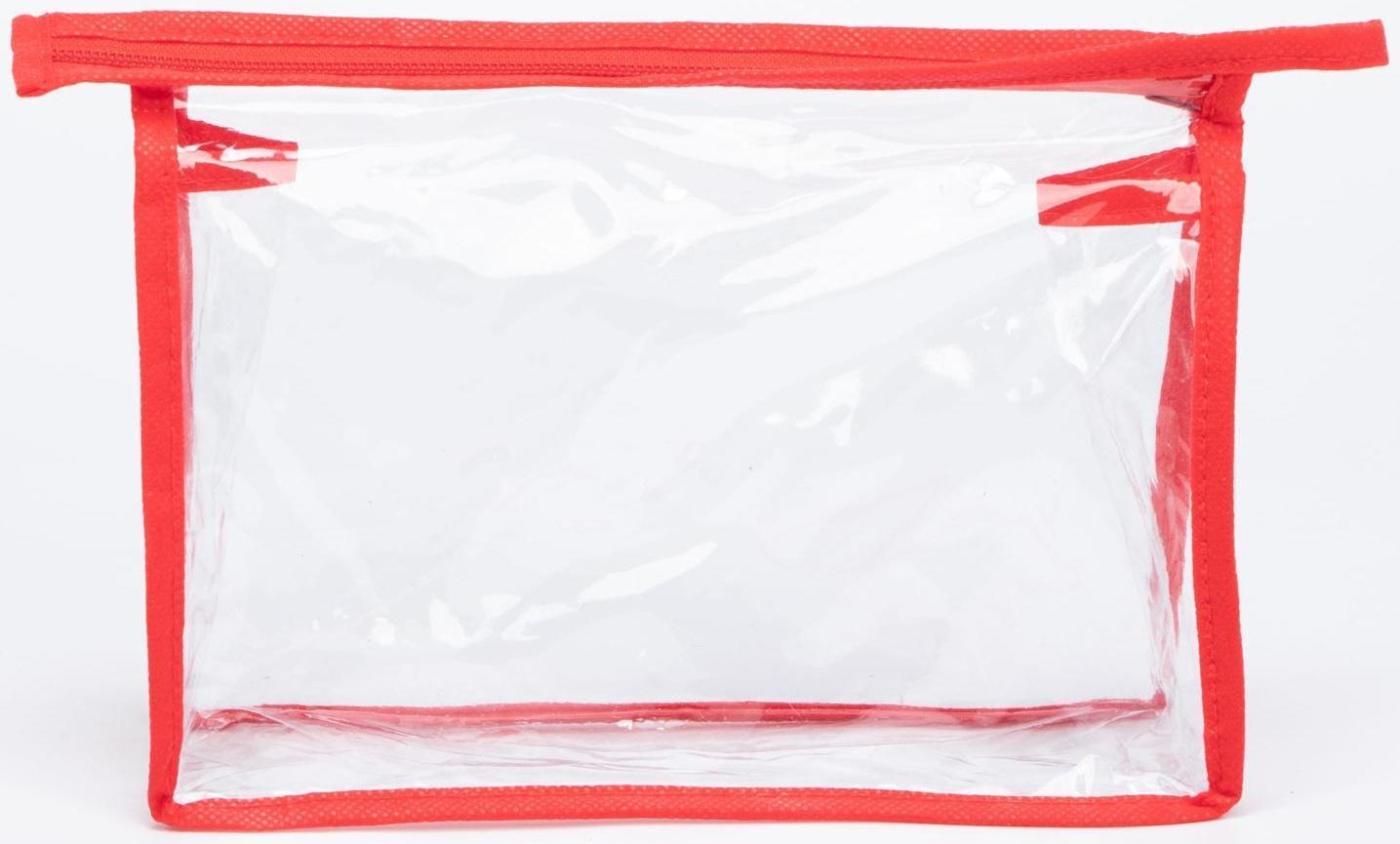 Косметичка на молнии, цвет красный