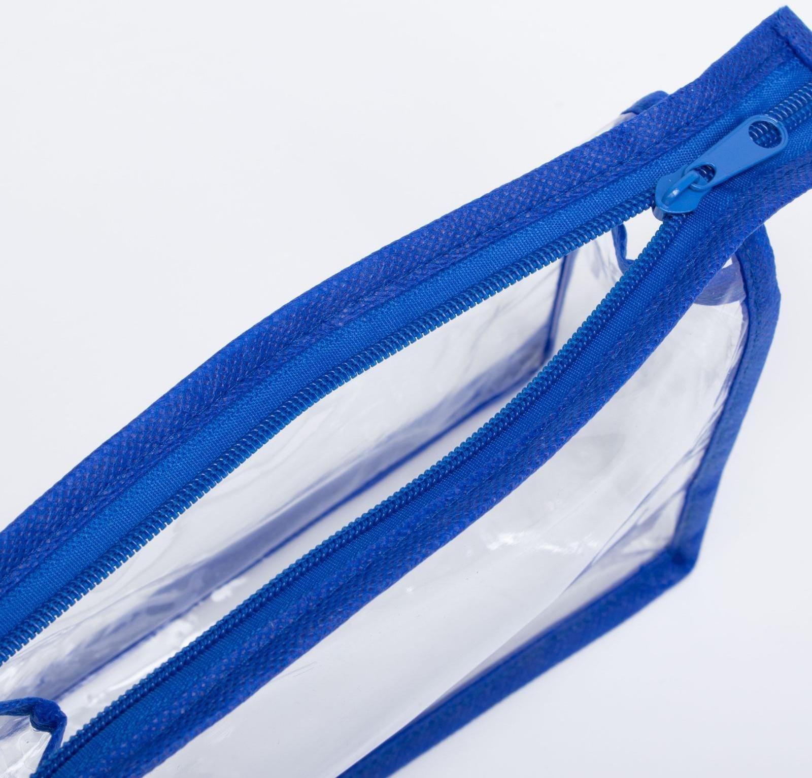 Косметичка на молнии, цвет синий