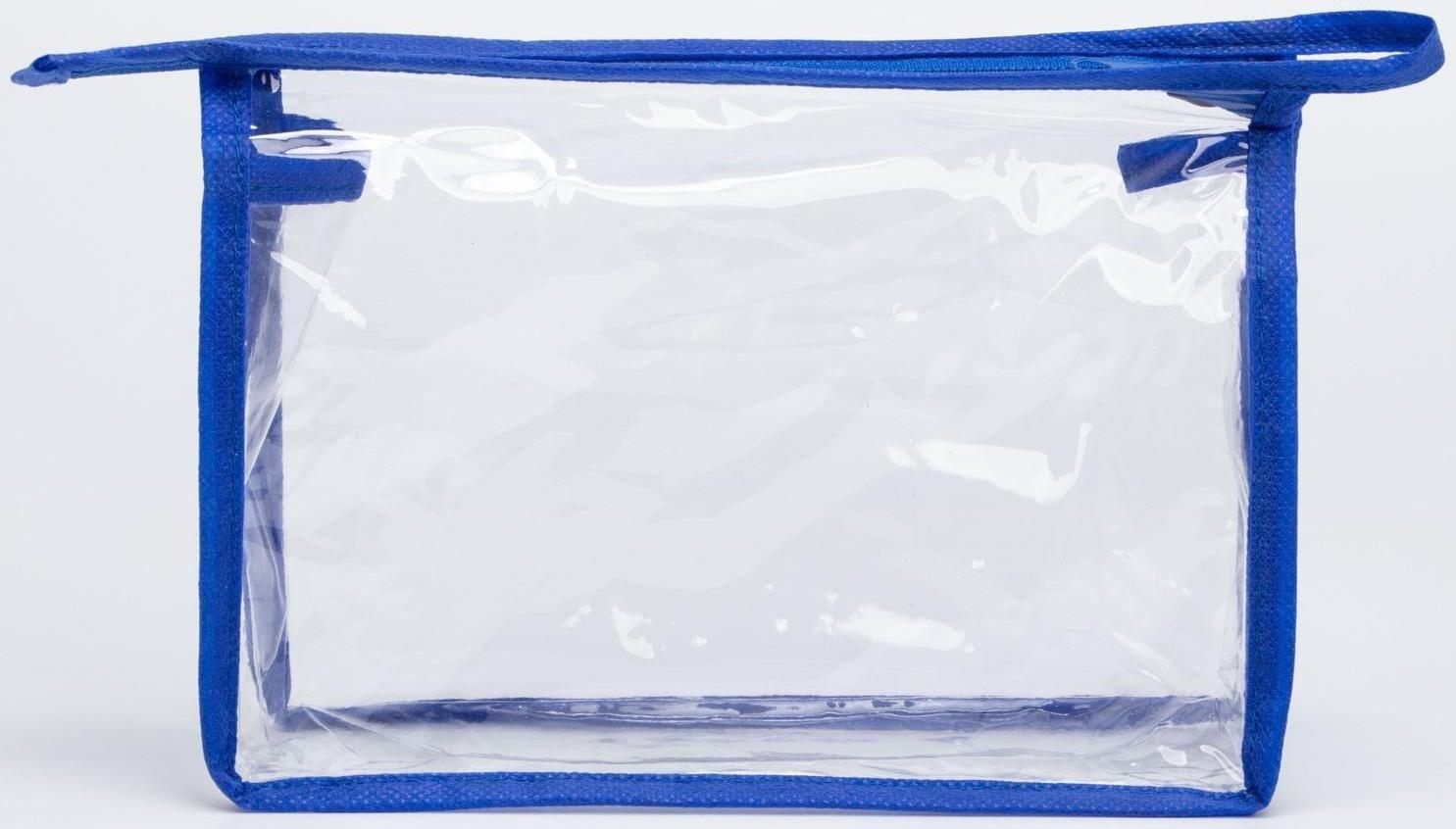 Косметичка на молнии, цвет синий