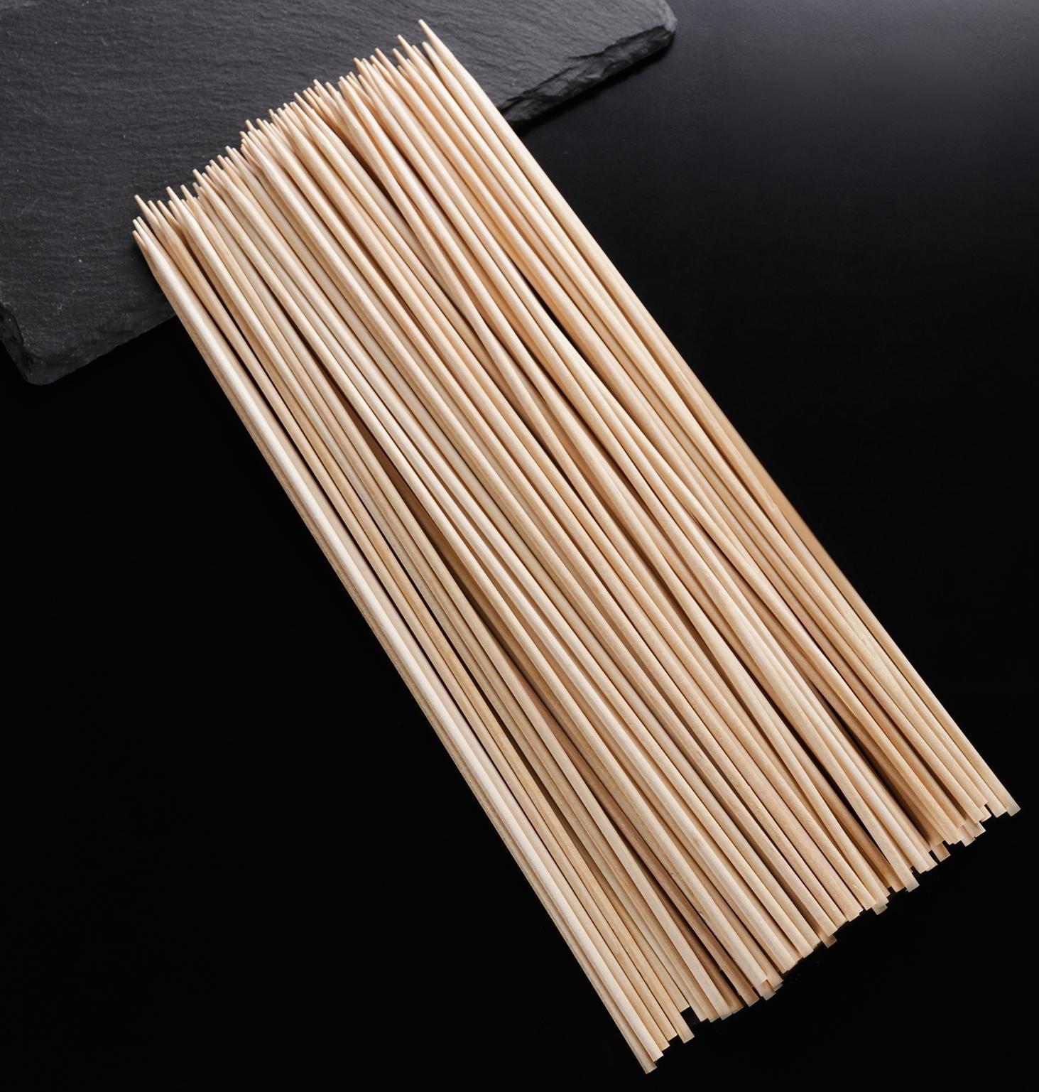 Шампур деревянный Magistro, 25×0,3 см, 100 шт, берёза