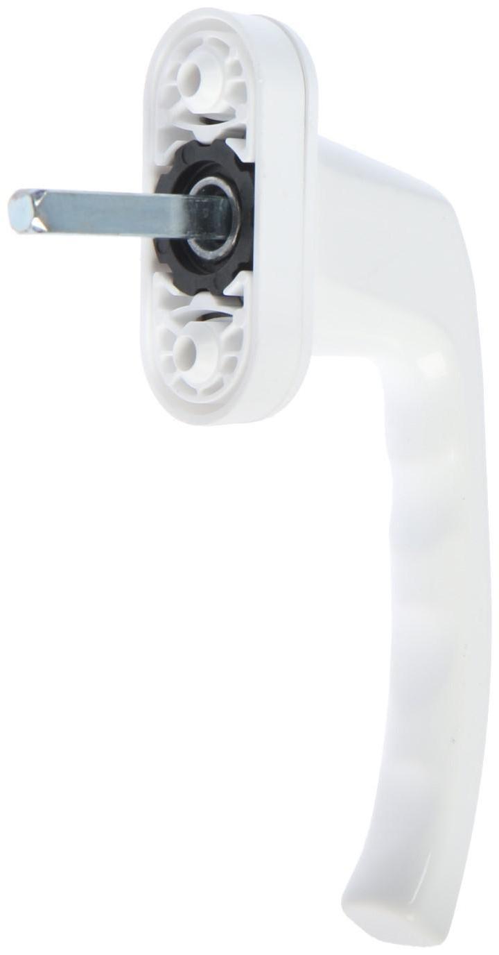 Ручка с замком, металл. 37мм WH038 Ral 9016, белая