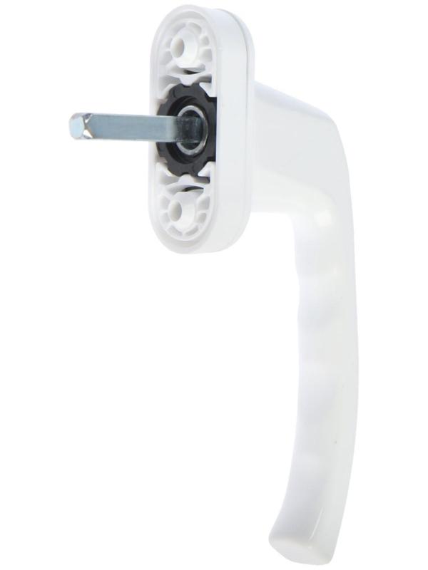 Ручка с замком, металл. 37мм WH038 Ral 9016, белая