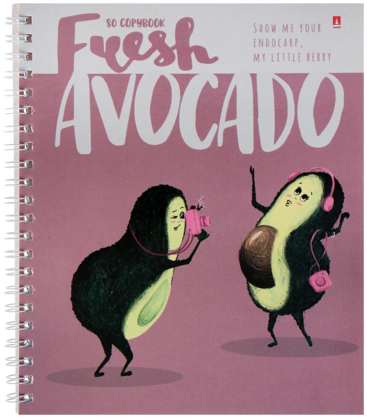 Тетрадь А5+, 80 листов в клетку, на гребне 