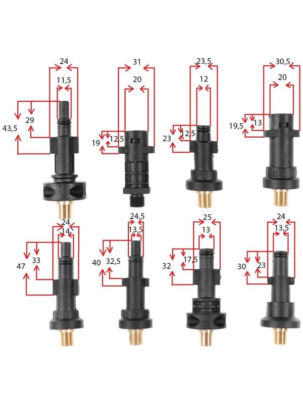 Пенообразователь под воду, объем 1 литр, 8 соединительных переходников