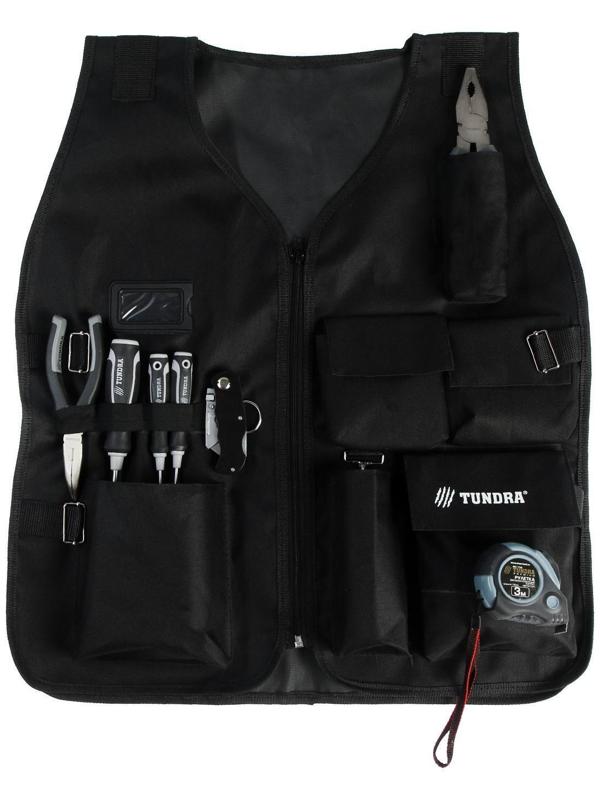 Жилет (сумка) для инструмента ТУНДРА, 600 х 200 х 5 мм, полиэстер 600 D