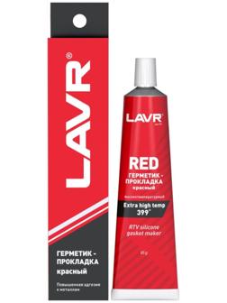 Герметик-прокладка LAVR RED RTV, красный, высокотемпературный, силиконовый, 85 г, Ln1737