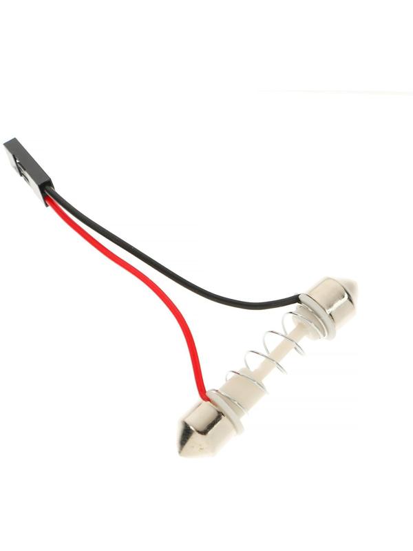 Автолампа светодиодная TORSO, 12 В, 16 SMD, два переходника, свет белый