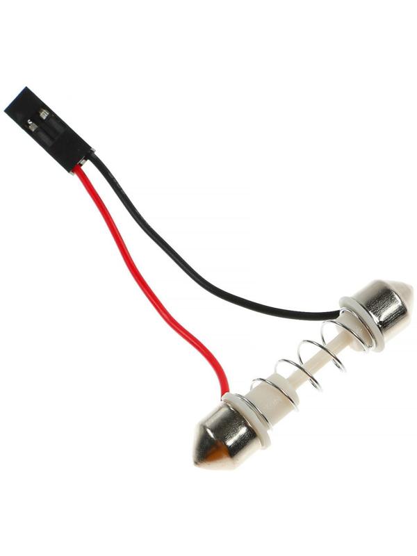 Автолампа светодиодная, 12 В, 24 SMD, два переходника, свет белый