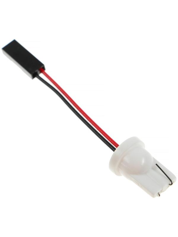 Автолампа светодиодная, 12 В, 24 SMD, два переходника, свет белый