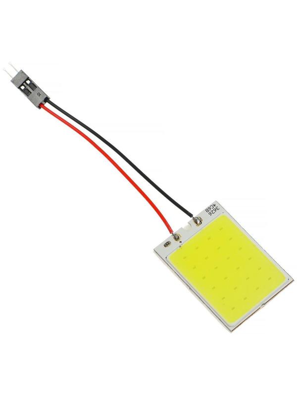 Автолампа светодиодная, 12 В, 24 SMD, два переходника, свет белый