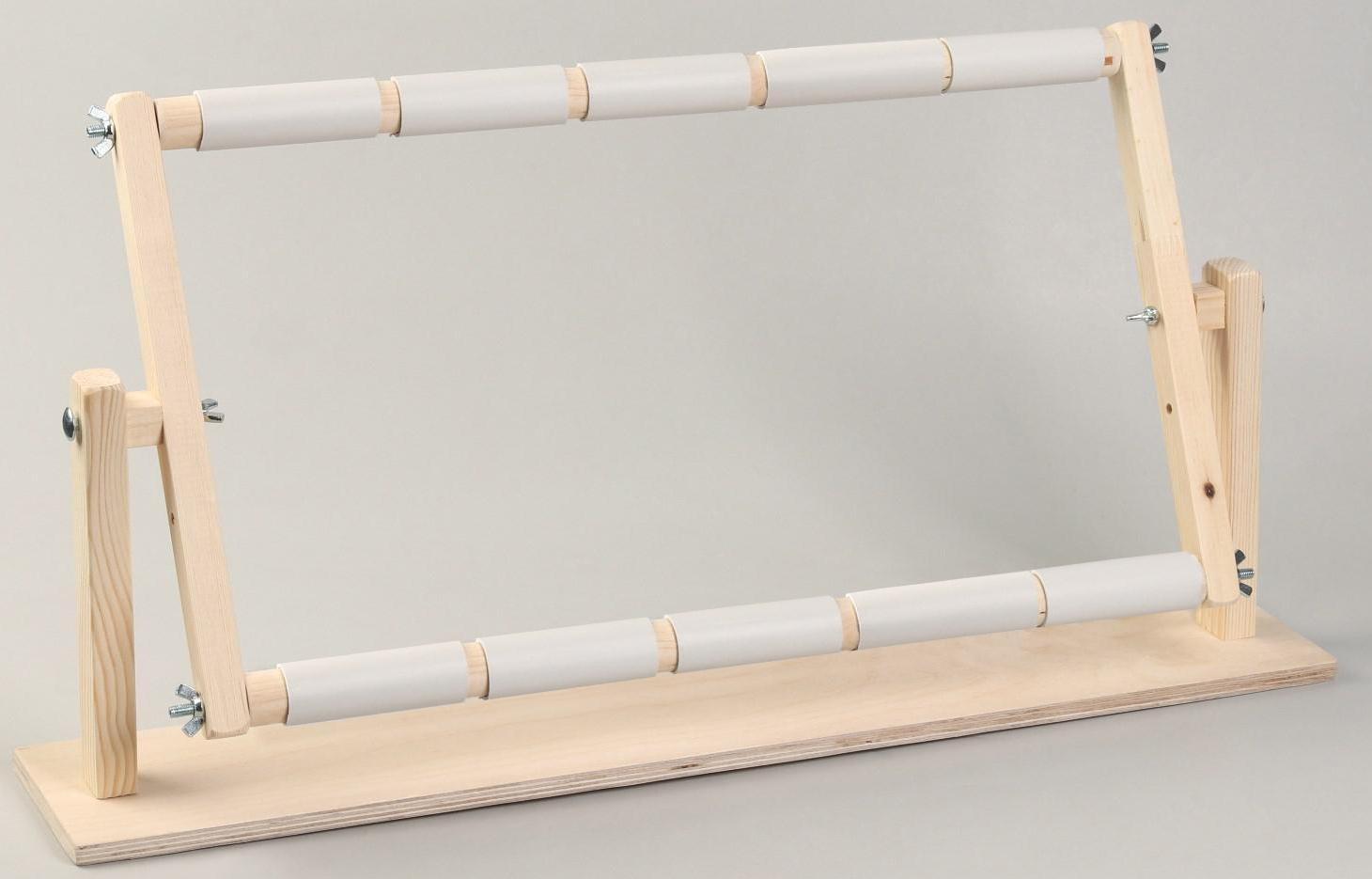 Пяльцы-рамка для вышивания, 30 × 50 см, с подставкой, цвет светлое дерево