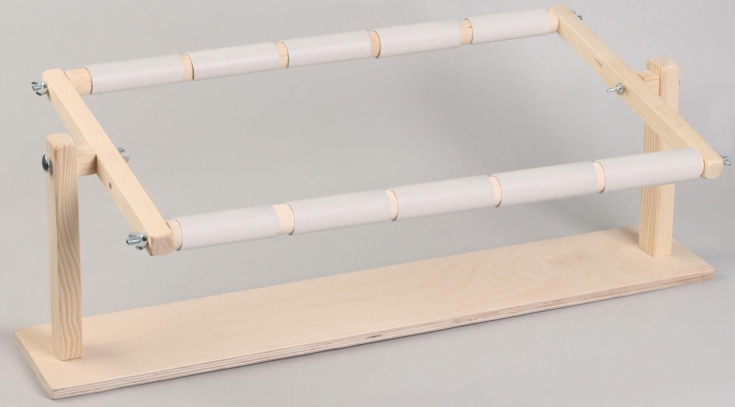 Пяльцы-рамка для вышивания, 30 × 50 см, с подставкой, цвет светлое дерево