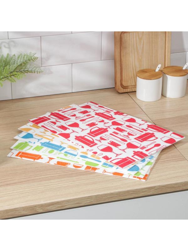 Коврик для сушки посуды, 25×38 см, вискоза, цвет МИКС