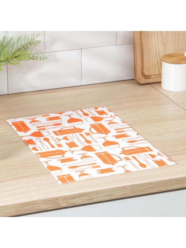 Коврик для сушки посуды, 25×38 см, вискоза, цвет МИКС