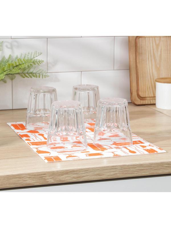 Коврик для сушки посуды, 25×38 см, вискоза, цвет МИКС