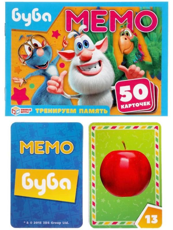 Игра карточная Мемо «Буба», 50 карточек 65х95 мм