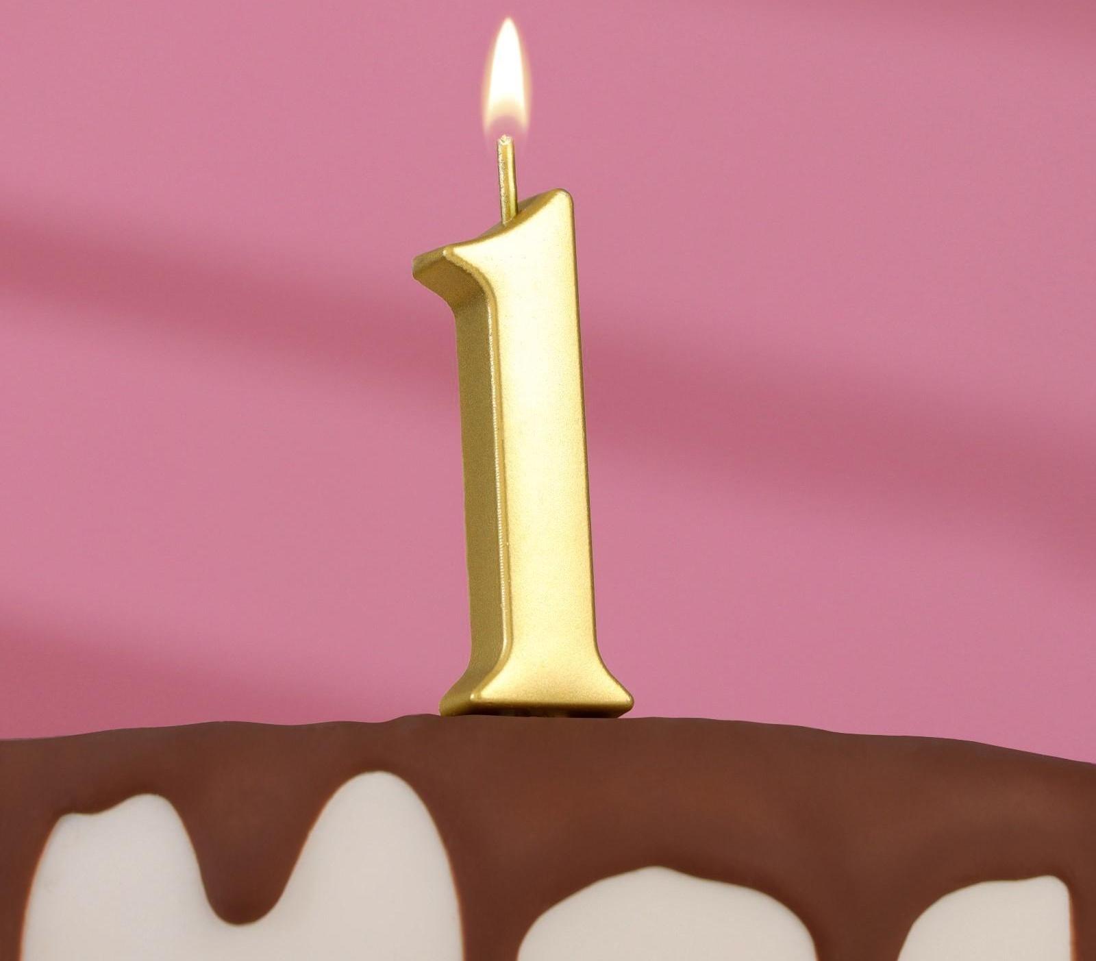 Свеча в торт цифра 