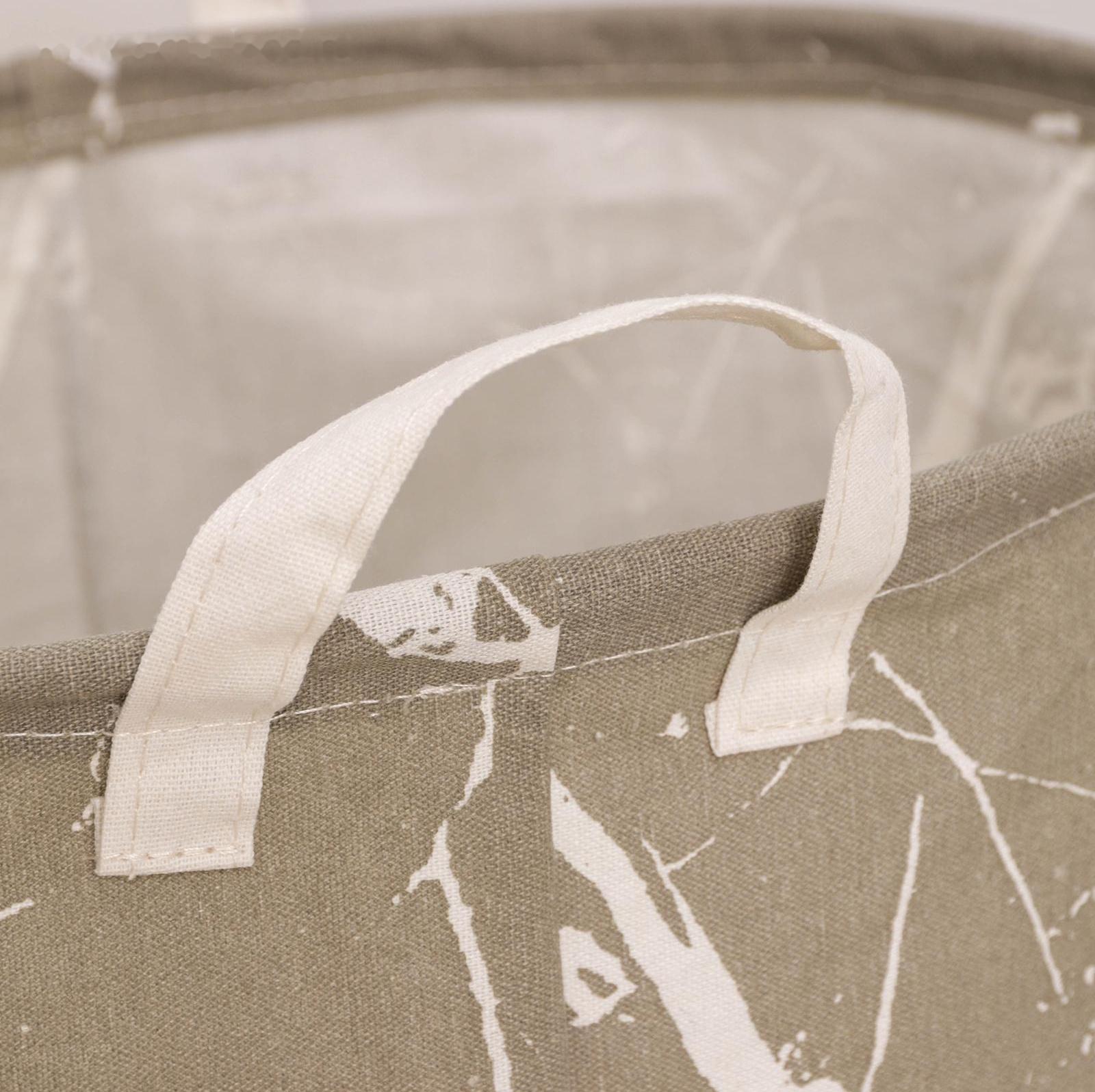 Корзина бельевая текстильная «Мрамор», 35×45 см, цвет бежевый