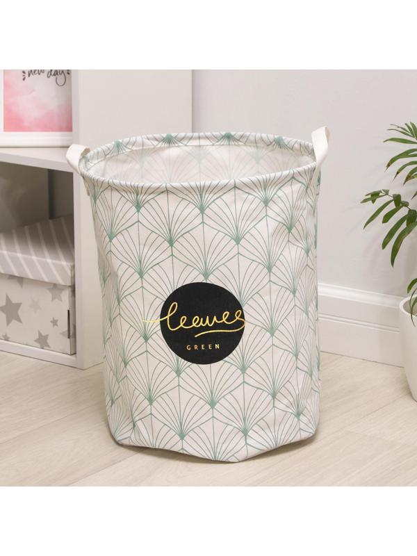 Корзина бельевая текстильная «Листочки», 35×45 см