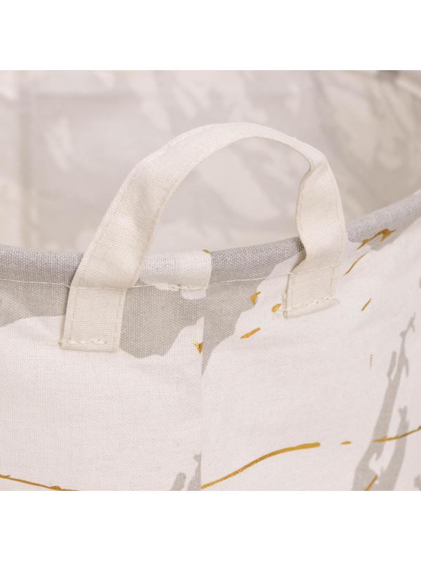 Корзина бельевая текстильная «Монро», 35×45 см, цвет белый