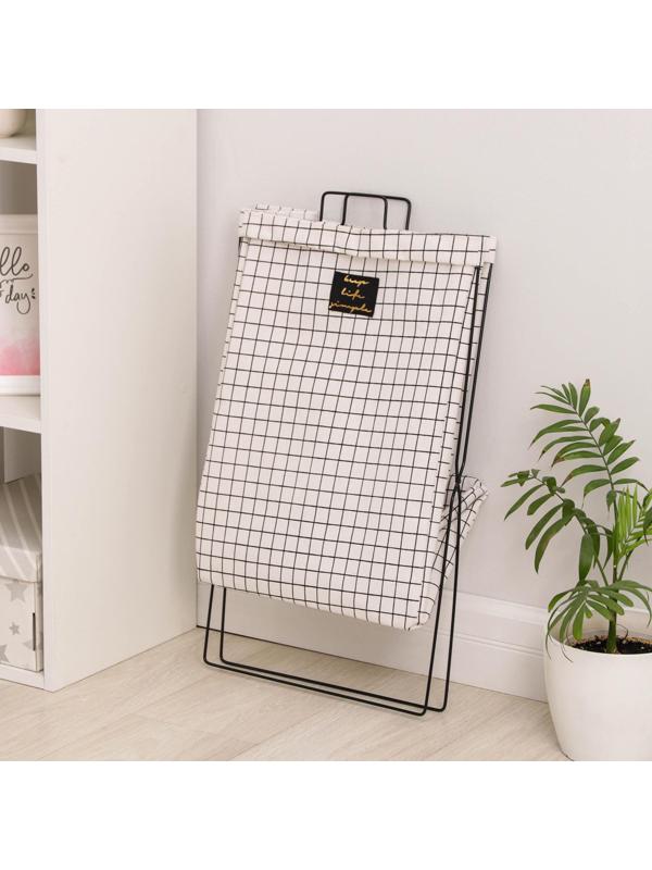 Корзина универсальная складная «Клетка», 40×26×50 см, цвет бело-чёрный