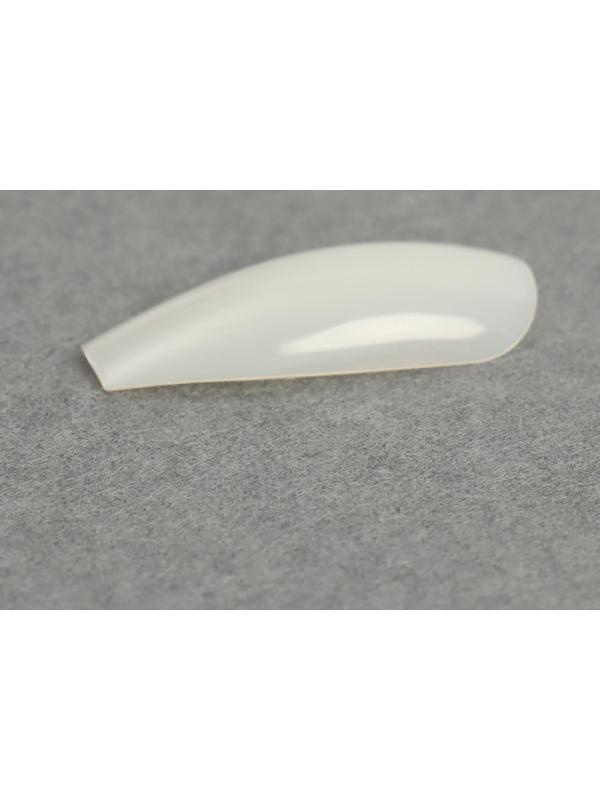 Типсы для ногтей, 100 шт, форма балерина, полное покрытие, контейнере, цвет бежевый