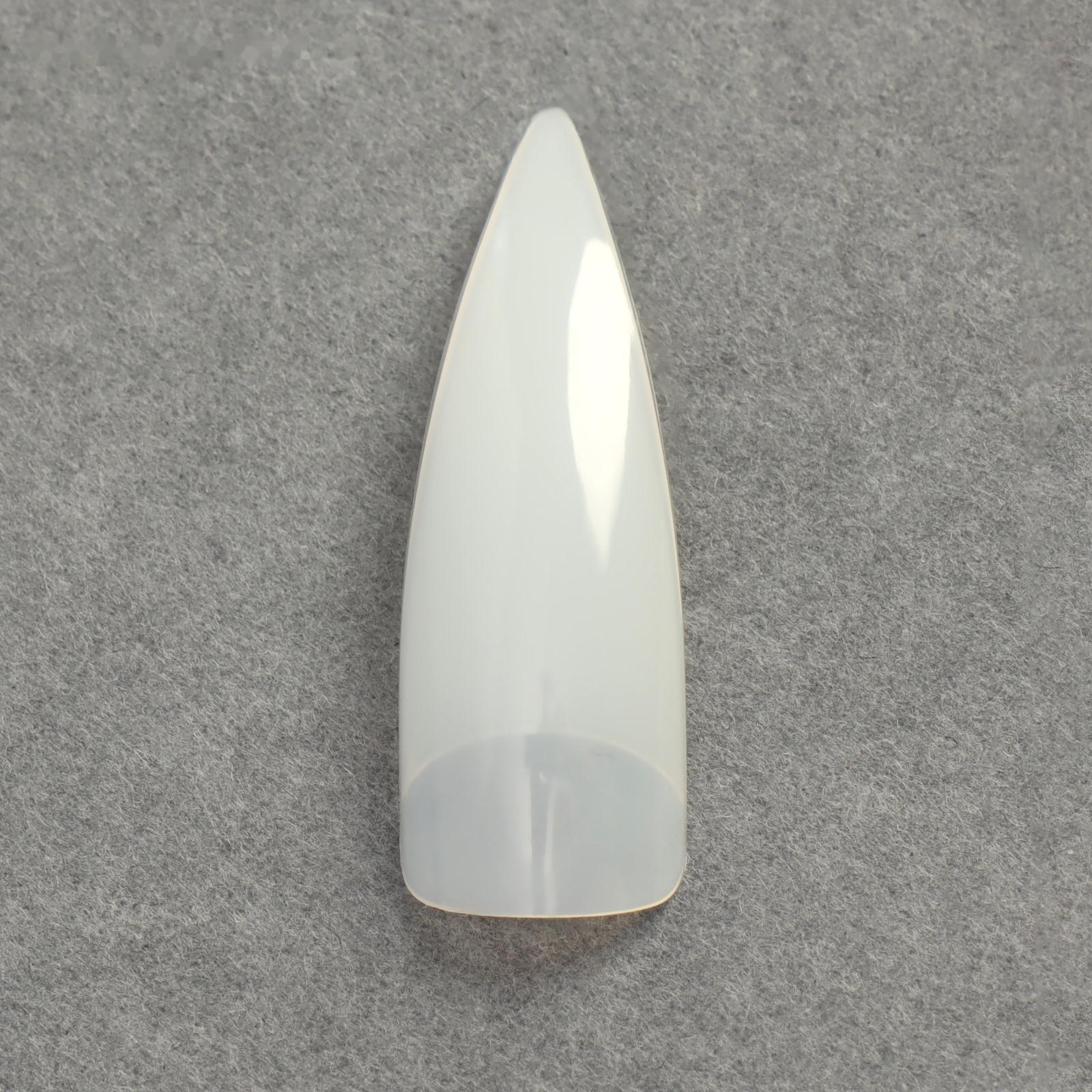 Типсы для ногтей, 100 шт, форма стилет, короткая контактная зона, в контейнере, цвет бежевый