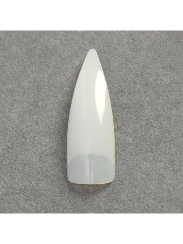 Типсы для ногтей, 100 шт, форма стилет, короткая контактная зона, в контейнере, цвет бежевый