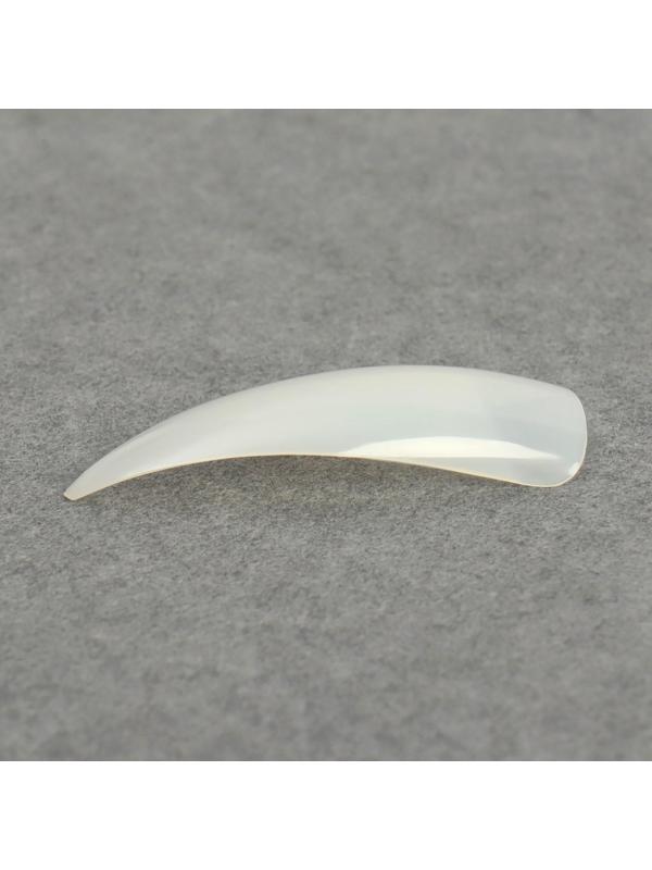 Типсы для ногтей, 100 шт, форма стилет, короткая контактная зона, в контейнере, цвет бежевый