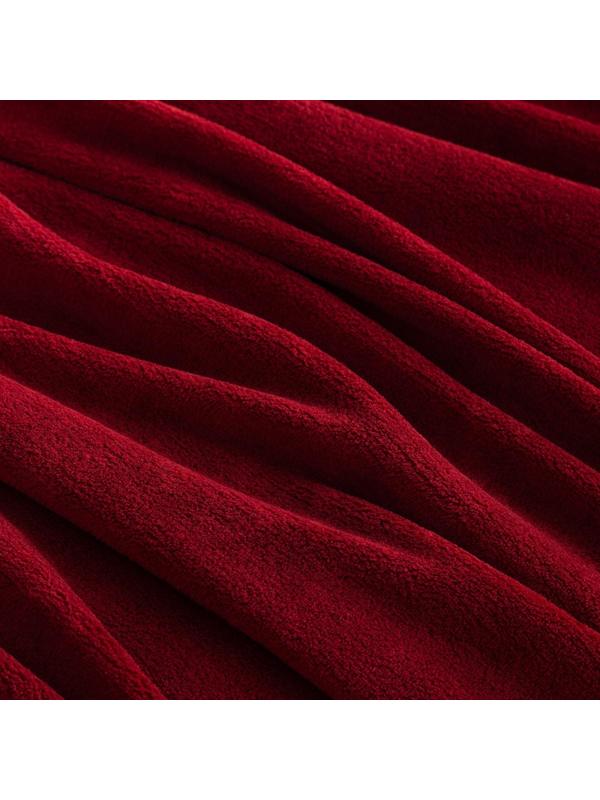 Плед Этель 150*200 см, цв. бордовый, 100% п/э, корал-флис , 220 гр/м2