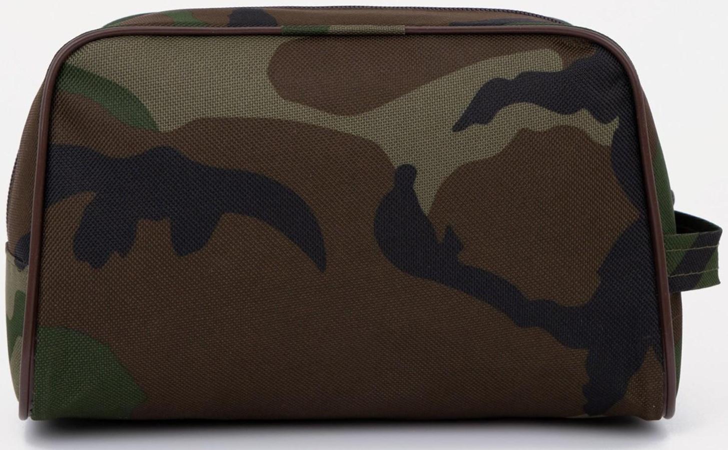 Косметичка на молнии, с подкладом, цвет камуфляж