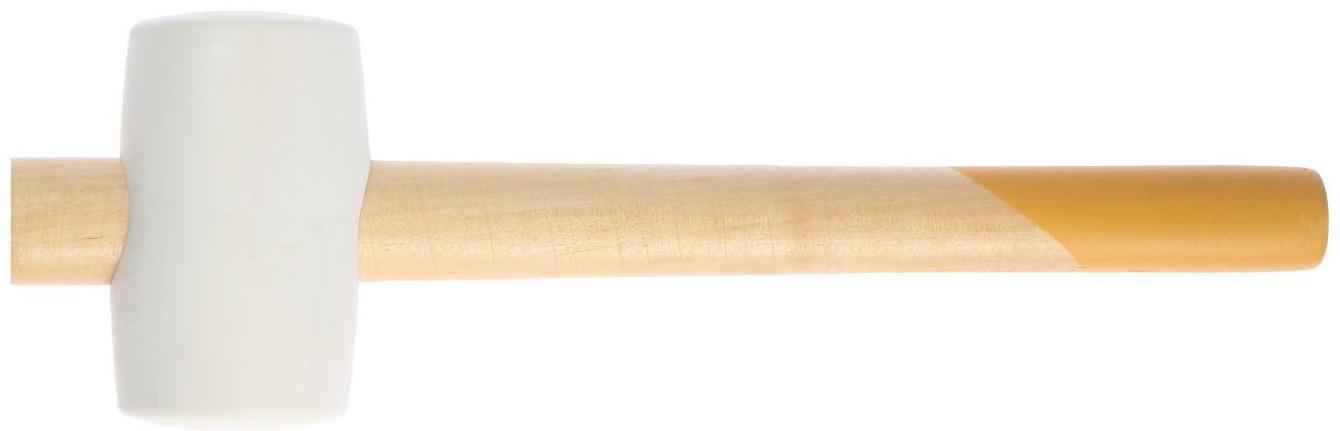 Киянка ТУНДРА, деревянная рукоятка, белая резина, 55 мм, 400 г