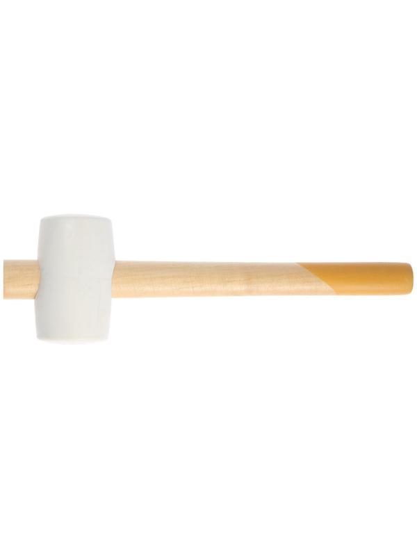 Киянка ТУНДРА, деревянная рукоятка, белая резина, 55 мм, 400 г