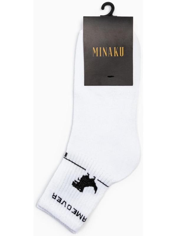 Носки MINAKU «Game over», цвет белый, размер 36-37 (23 см)