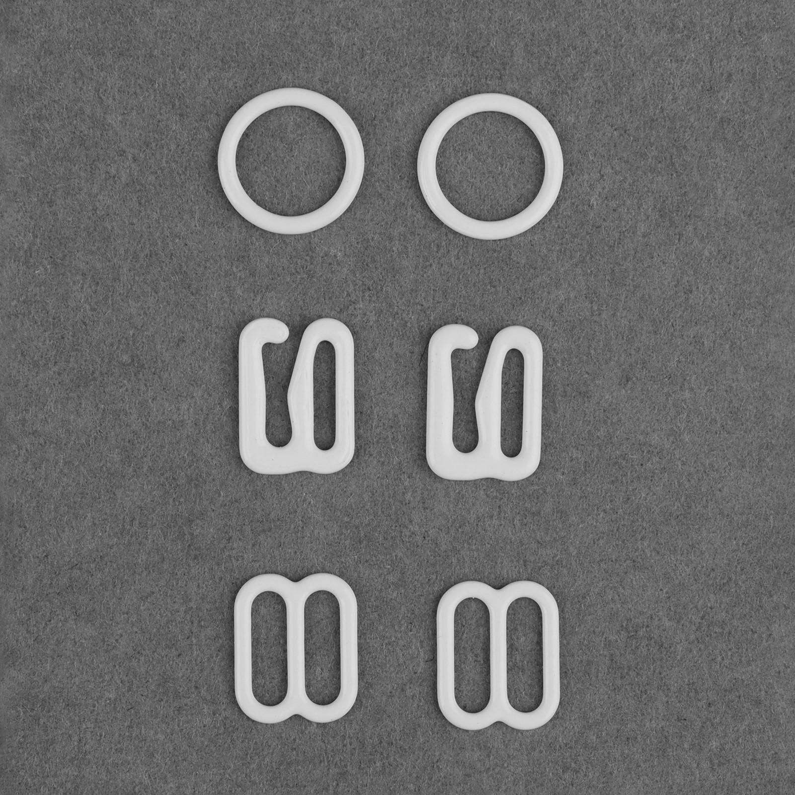 Набор для бюстгальтера: застёжка 5 см, фурнитура 1 см, цвет белый