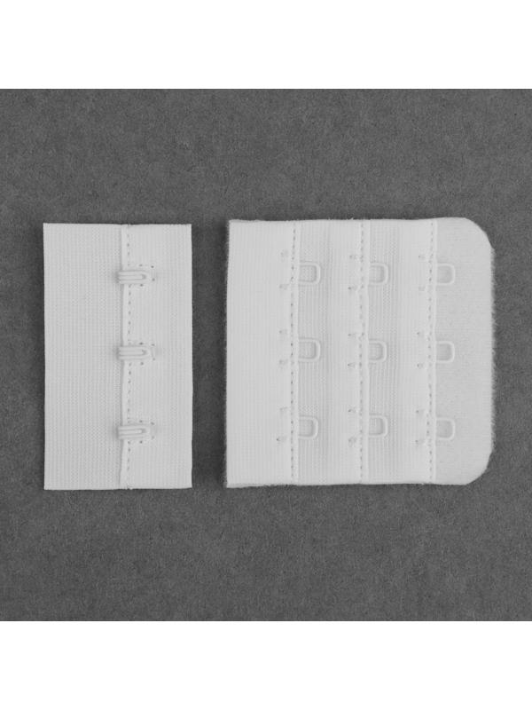 Набор для бюстгальтера: застёжка 5 см, фурнитура 1 см, цвет белый