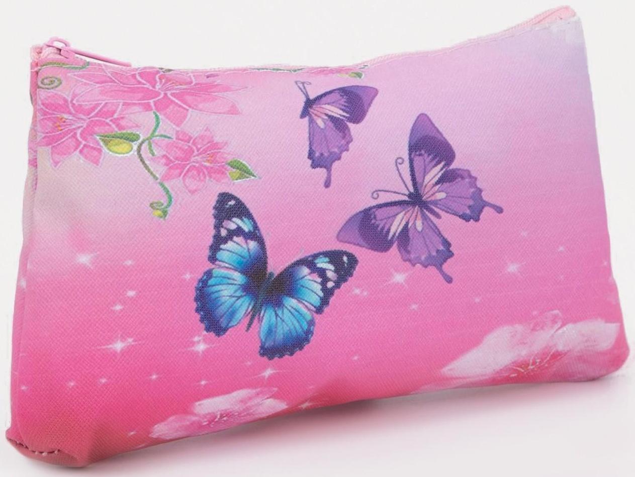 Косметичка на молнии, цвет розовый