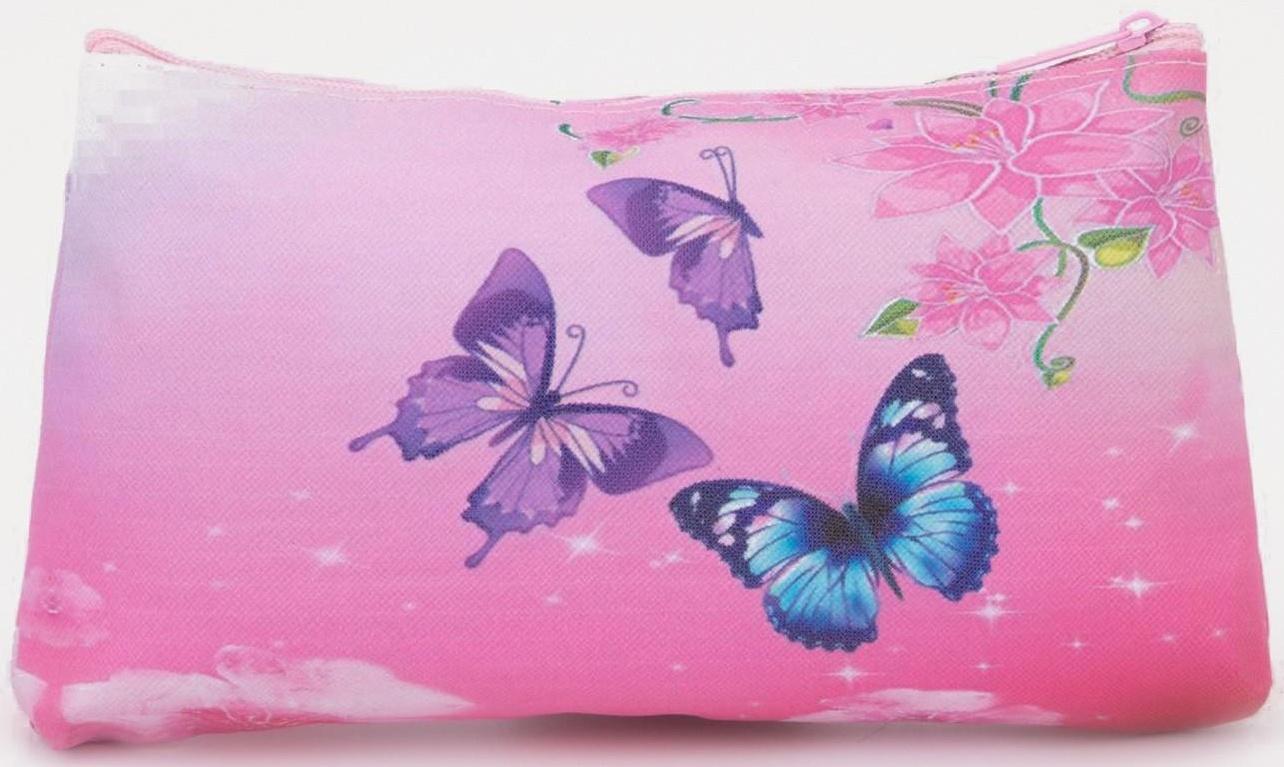 Косметичка на молнии, цвет розовый
