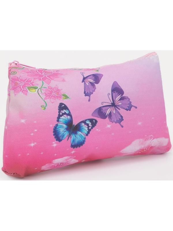 Косметичка на молнии, цвет розовый