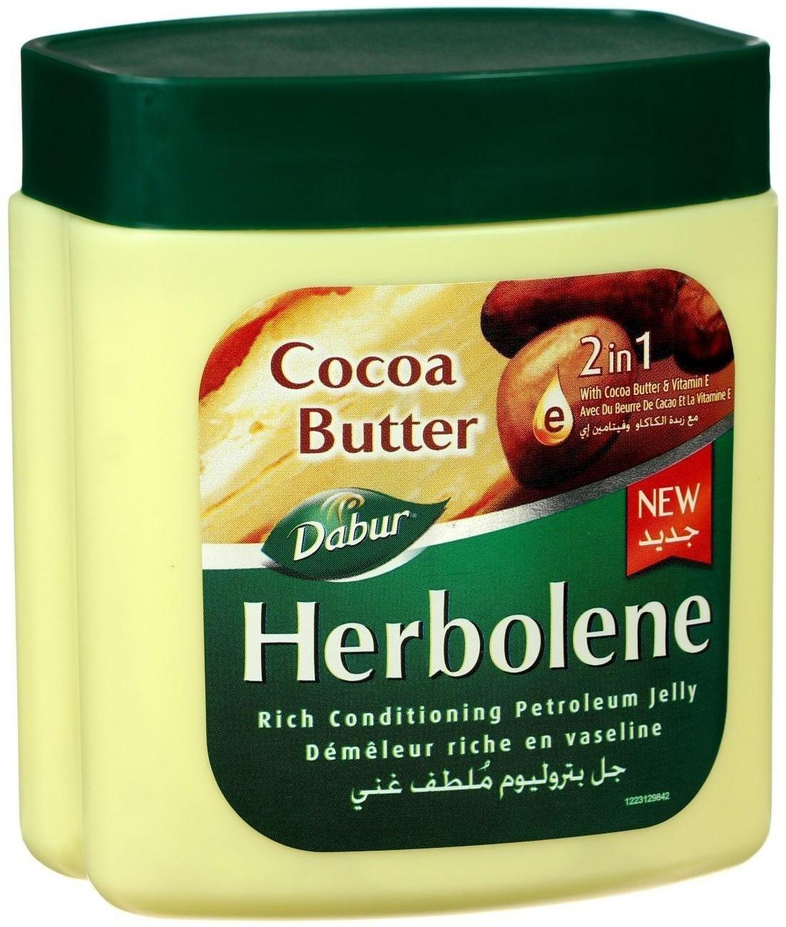 Крем для кожи Dabur Herbolene с маслом какао и витамином Е, увлажняющий, 225 мл