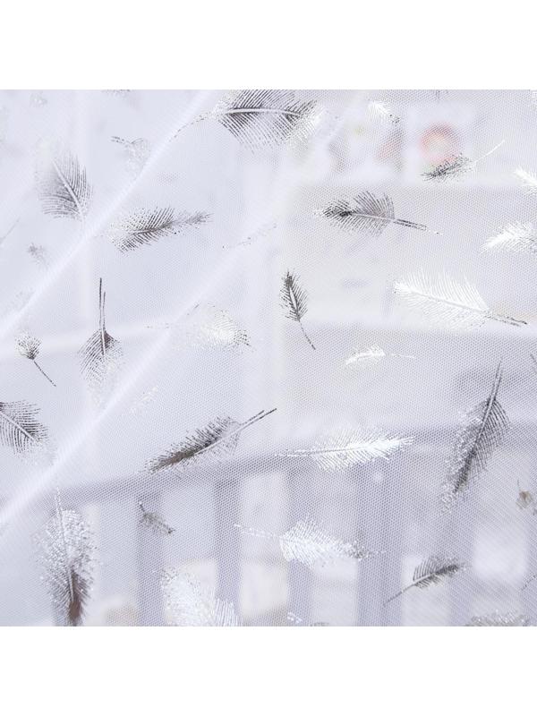 Балдахин для детской кроватки «Перья», без основания, р-р 165х500 см, цвет белый