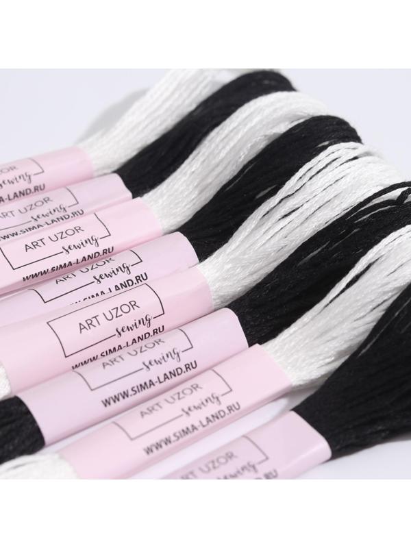 Набор ниток мулине «Зебра», 8 ± 1 м, 8 шт