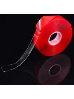 Клейкая лента Cartage, прозрачная, двусторонняя, акриловая, 15 мм × 5 м