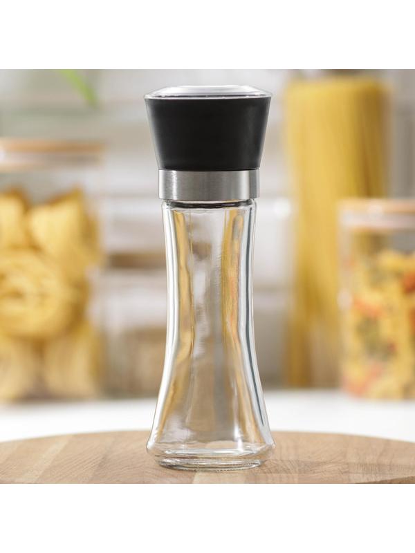 Мельница для специй «Модерн», 6,5×6,5×18,8 см, 200 мл, цвет чёрный