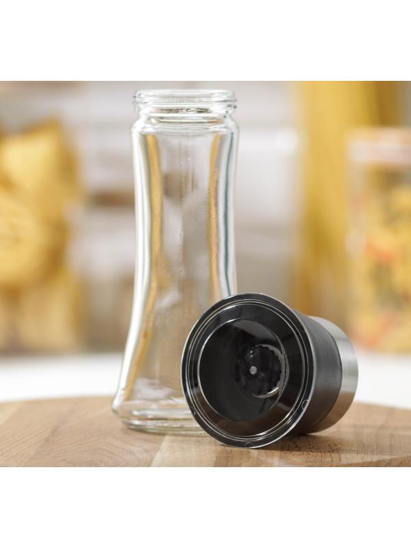 Мельница для специй «Модерн», 6,5×6,5×18,8 см, 200 мл, цвет чёрный