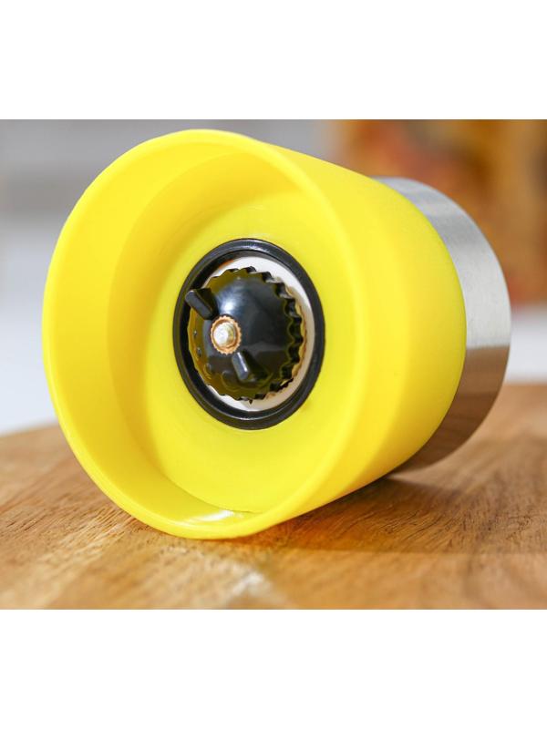 Мельница для специй «Модерн», 6,5×6,5×18,8 см, 200 мл, цвет жёлтый