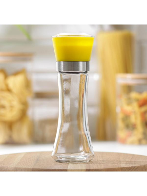 Мельница для специй «Модерн», 6,5×6,5×18,8 см, 200 мл, цвет жёлтый