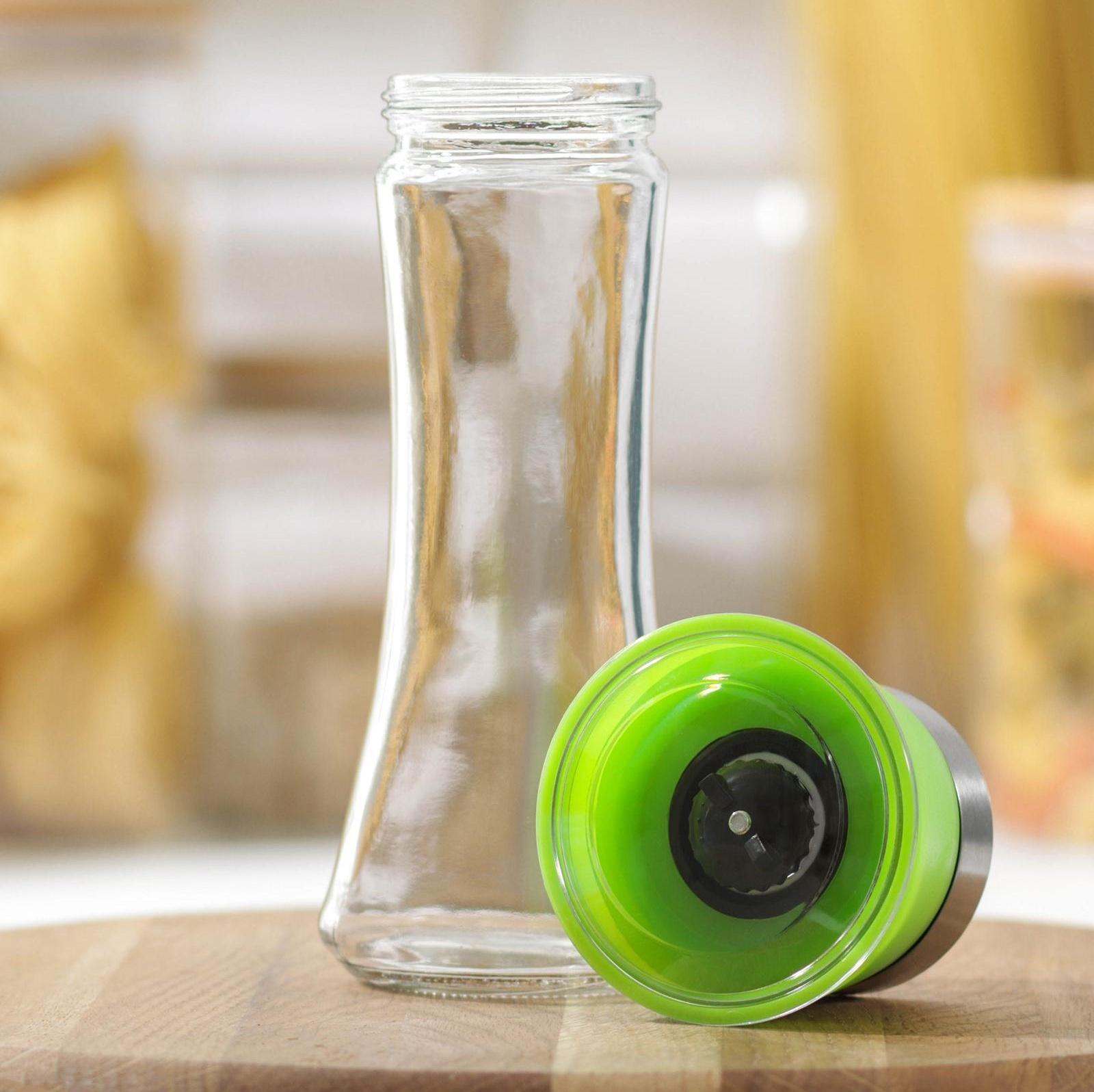 Мельница для специй «Модерн», 6,5×6,5×18,8 см, 200 мл, цвет зелёный