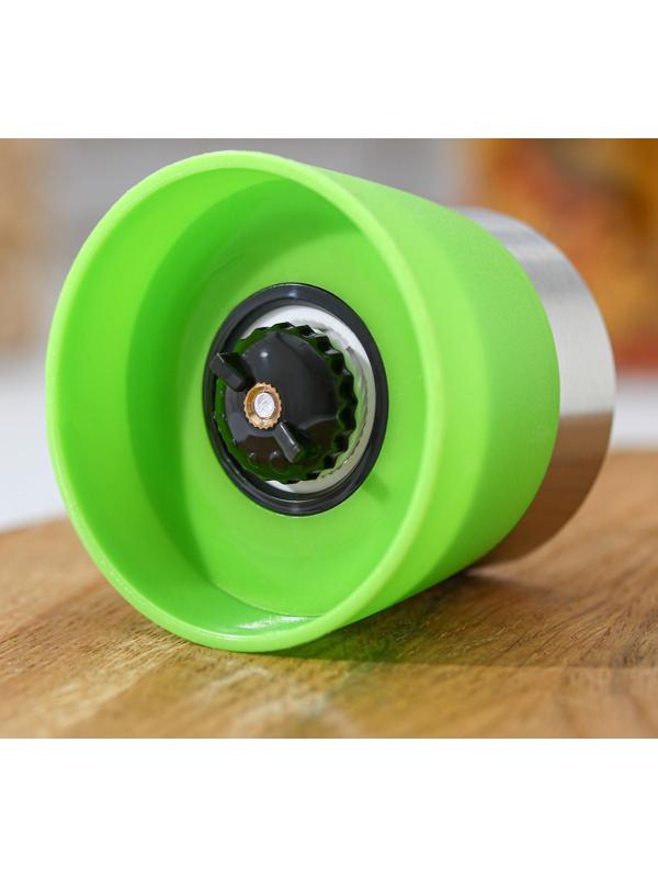 Мельница для специй «Модерн», 6,5×6,5×18,8 см, 200 мл, цвет зелёный