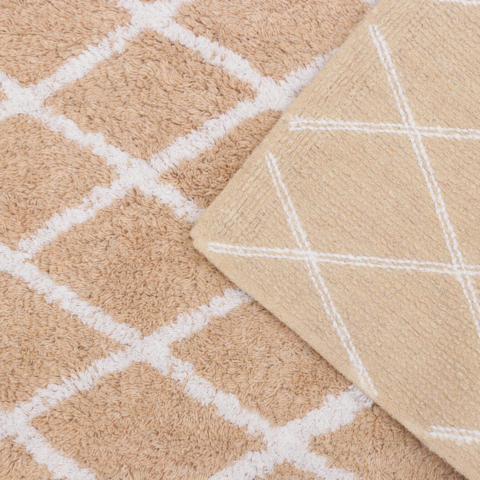 Набор ковриков для ванны AntiSlip, 2 шт: 50×80 см, 50×50 см, 100% хлопок, цвет бежевый